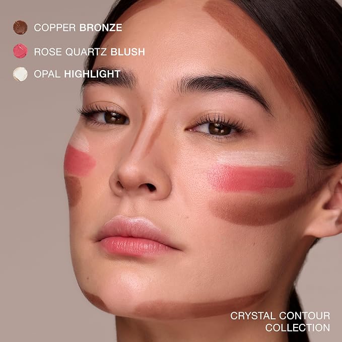 TRIO - CRYSTAL CONTOUR COLLECTION - COPPER, ROSE QUARTZ, OPAL