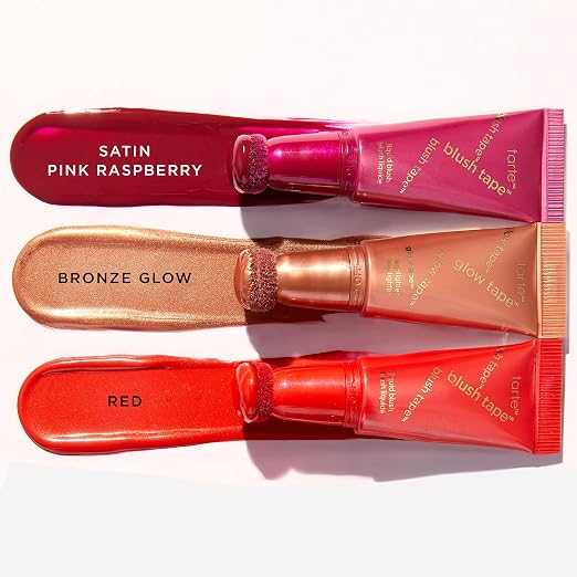 red, satin pink rasberry, bronze glow