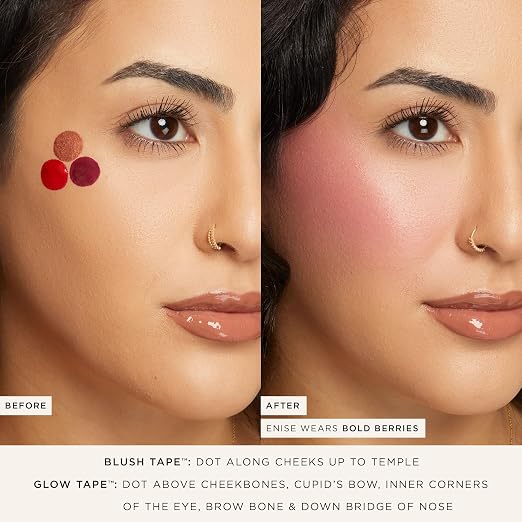 red, satin pink rasberry, bronze glow