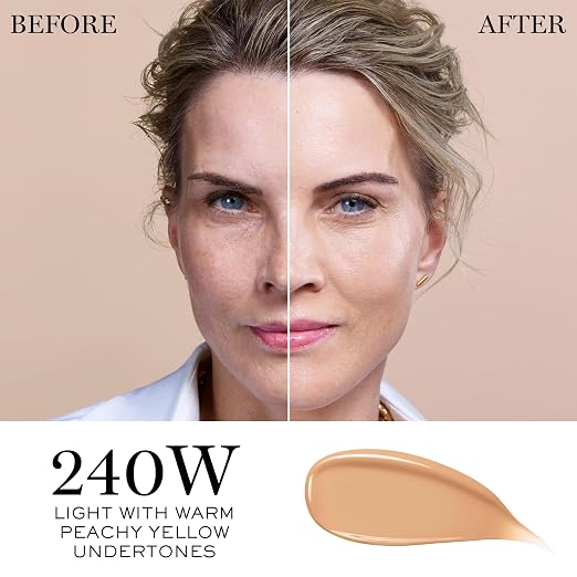 240W: light with warm peachy yellow undertones