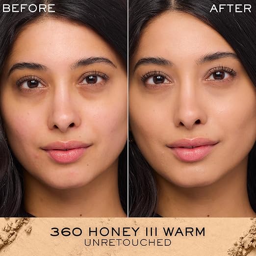 360 Honey III Warm: light tan skin tones with warm yellow undertones