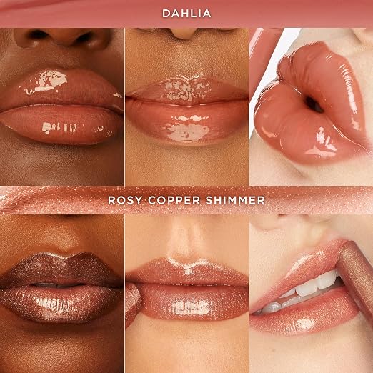 dahlia & rosy copper shimmer glass