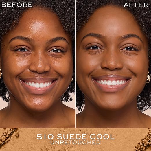 510 Suede Cool: deep skin tones with cool red undertones