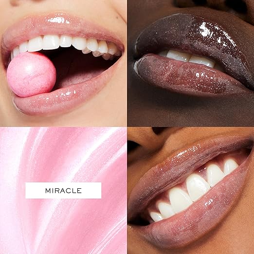 04 Miracle: sheer bubble pink with pink and silver sparkle