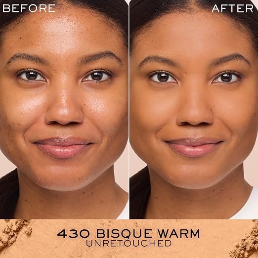 430 Bisque Warm: tan skin tones with moderately yellow undertones
