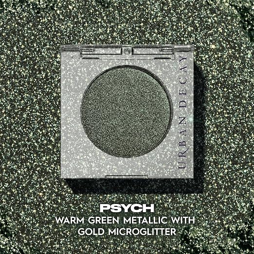 25 Psych (warm green metallic with gold microglitter)