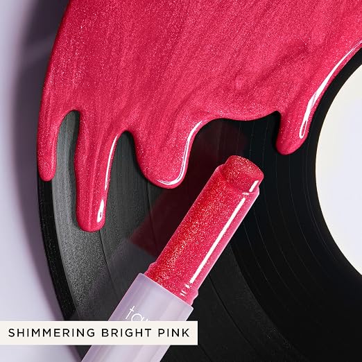 shimmering bright pink