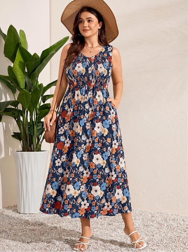 Navy Blue Floral